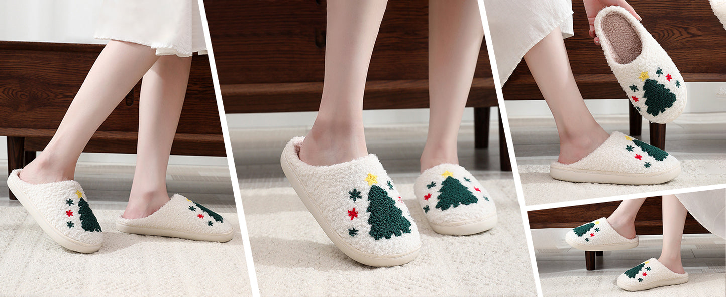Christmas Slippers with Tree Patent