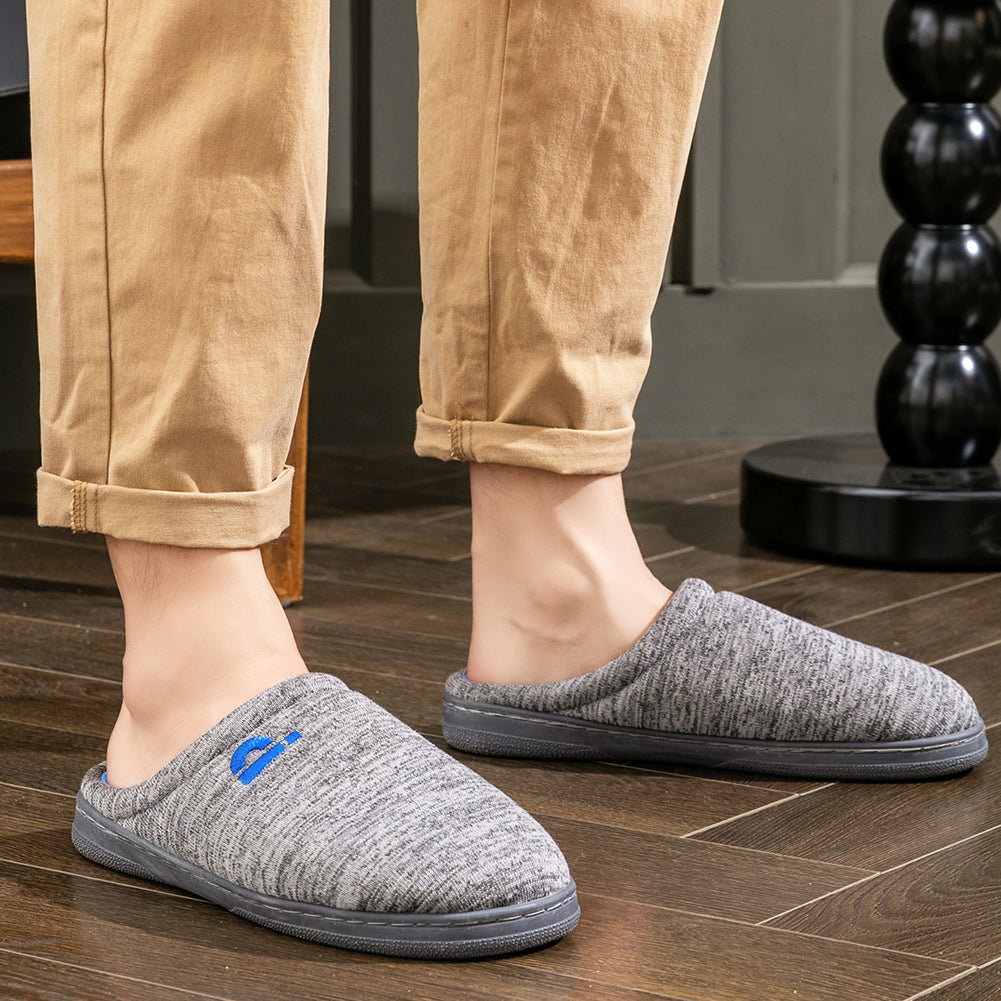 House Slippers For Men Knitted embroidered Winter Home Shoes Indoor