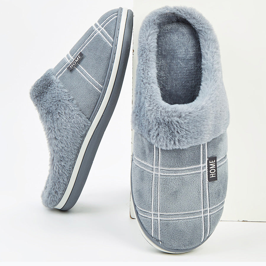 TPR Lightweight Slippers A | Winter Slippers for Men With Plaid