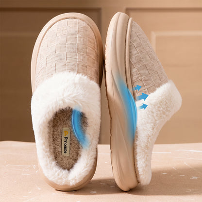 Unisex House Slippers Platform EVA Arch Support Comfort Memory Foam Furry Family Slippers Big Size
