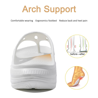 Flip Flops For Men Arch Support Hollow Platform Wedge Sandals Non Slip Beach Summer Shoes