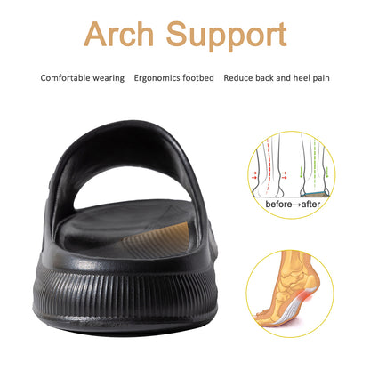 Slides For Men Arch Support Slippers Geometric Soft Non Slip Summer Shoes EVA Platform Sandals