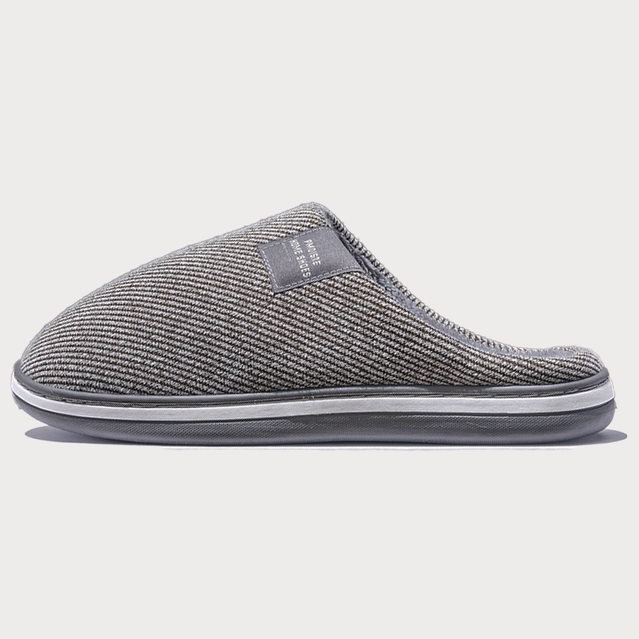 TPR Lightweight Slippers C | Slippers Fuzzy with Cotton Twill Stripes Line
