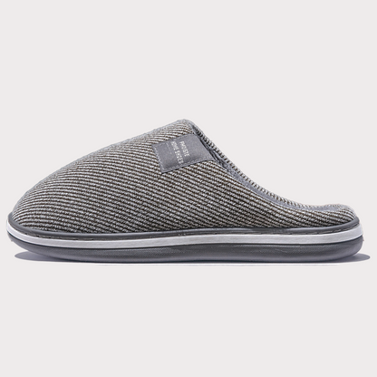 TPR Lightweight Slippers C | Slippers Fuzzy with Cotton Twill Stripes Line