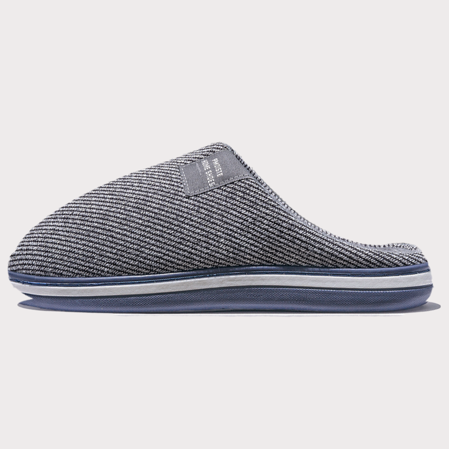 TPR Lightweight Slippers C | Slippers Fuzzy with Cotton Twill Stripes Line
