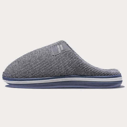 TPR Lightweight Slippers C | Slippers Fuzzy with Cotton Twill Stripes Line