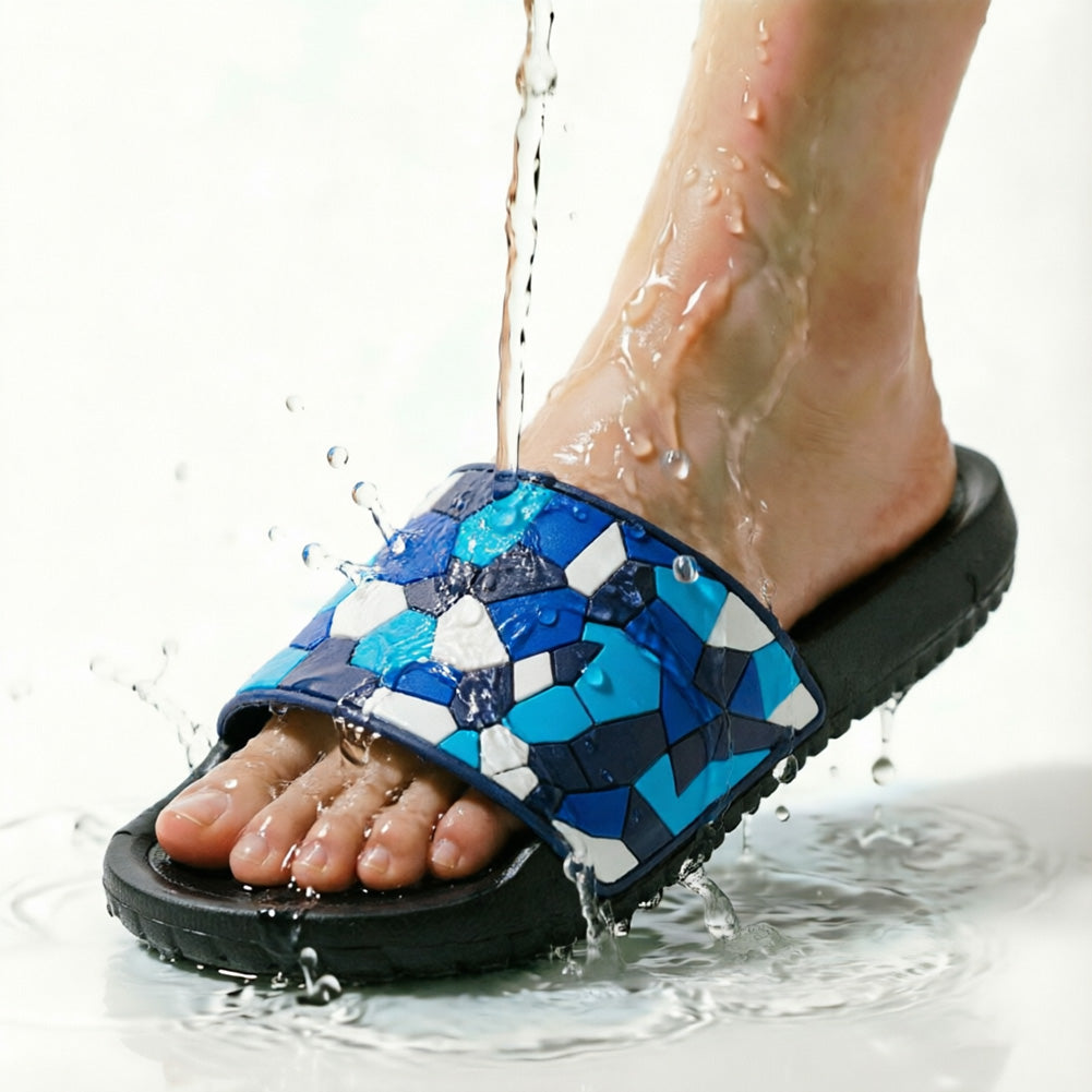 Slippers For Men Geometric Camouflage Soft Non Slip Summer Shoes