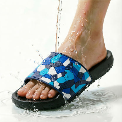 Slippers For Men Geometric Camouflage Soft Non Slip Summer Shoes