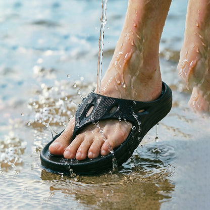 Flip Flops For Men Arch Support Hollow Platform Wedge Sandals Non Slip Beach Summer Shoes