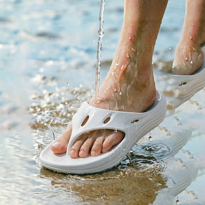 Flip Flops For Men Arch Support Hollow Platform Wedge Sandals Non Slip Beach Summer Shoes