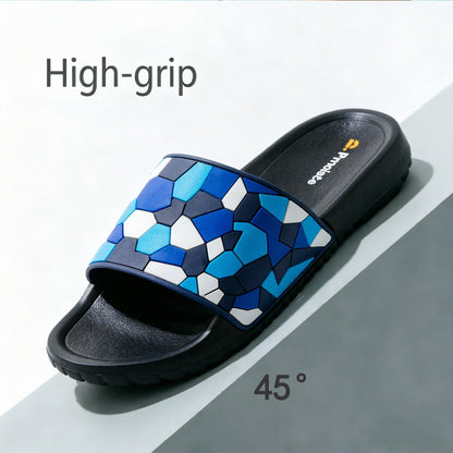 Slippers For Men Geometric Camouflage Soft Non Slip Summer Shoes