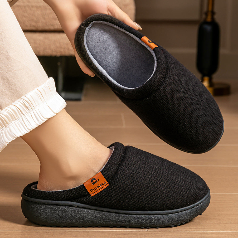 House Slippers For Women Cotton Platform Winter Home Shoes Indoor