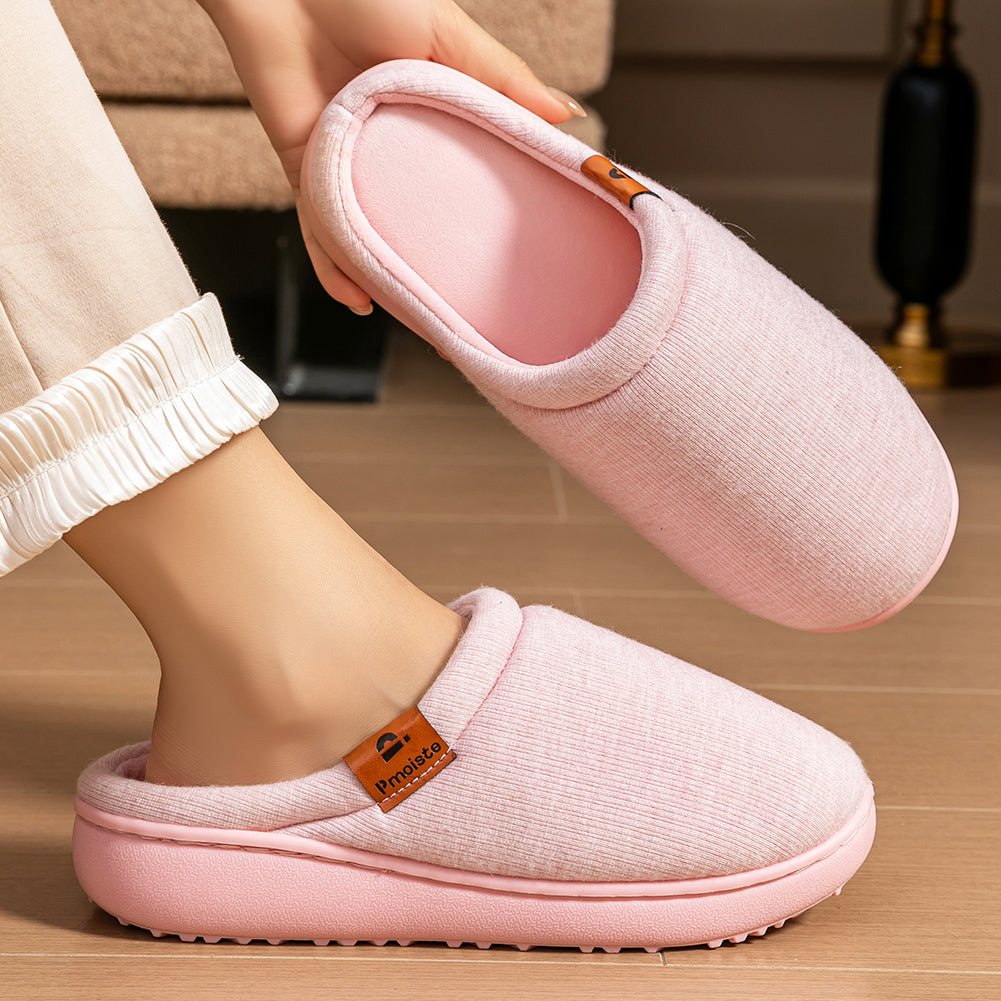House Slippers For Women Cotton Platform Winter Home Shoes Indoor