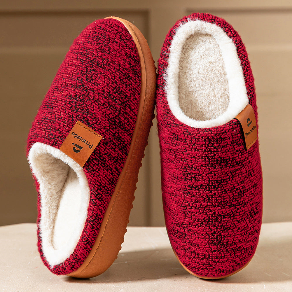 House Slippers For Women Knitted Patchwork Design Winter Home Shoes Warm