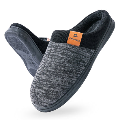 House Slippers For Men  Knitted Splicing Design Winter Home Shoes Indoor