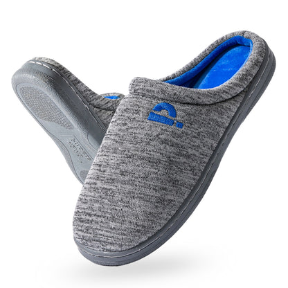 House Slippers For Men  Knitted embroidered Winter Home Shoes Indoor