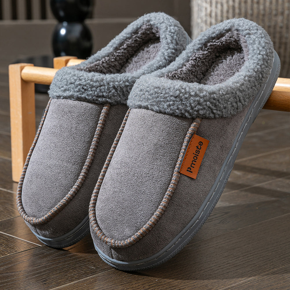 House Slippers For Men Suede Fuzzy Winter Home Shoes indoor outdoor