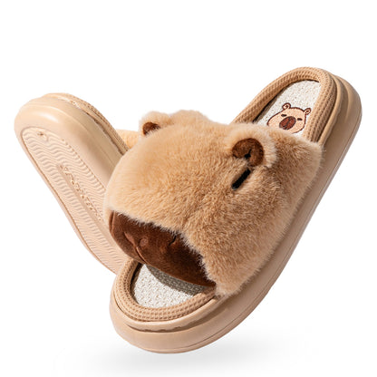 House Slides For Women Animal Capybara House Slippers For Women Furry Platform EVA Home Shoes
