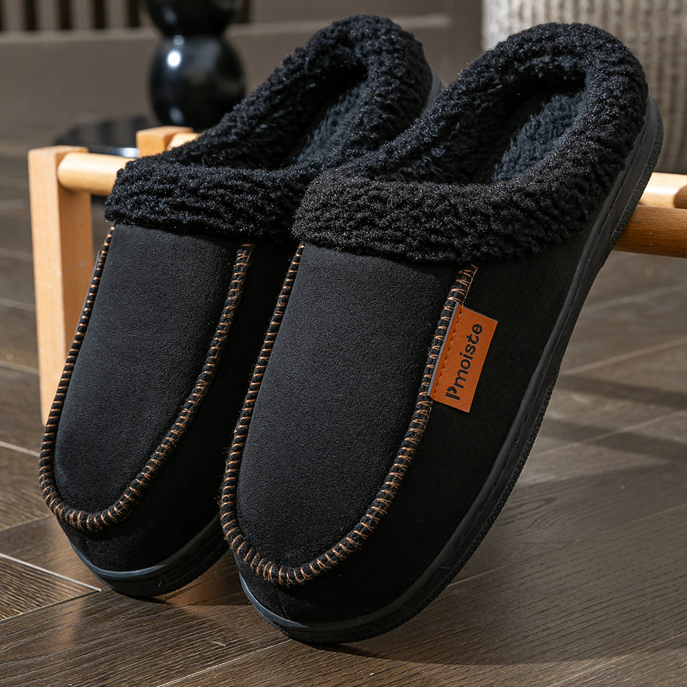 House Slippers For Men Suede Fuzzy Winter Home Shoes indoor outdoor