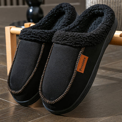 House Slippers For Men Suede Fuzzy Winter Home Shoes indoor outdoor