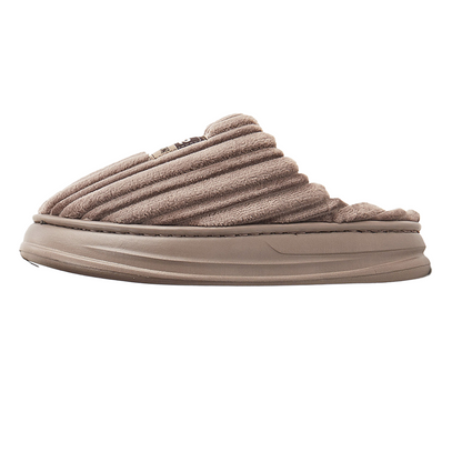 Men Winter Warm Fashion Corduroy Stripes Slippers