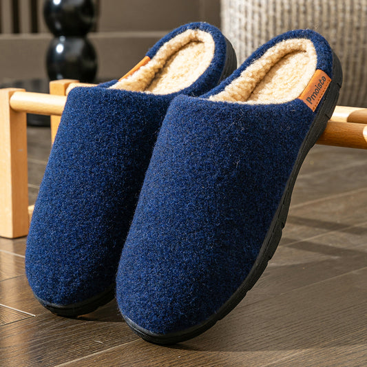 House Slippers For Men Felt Warm Winter Home Shoes Indoor Outdoor