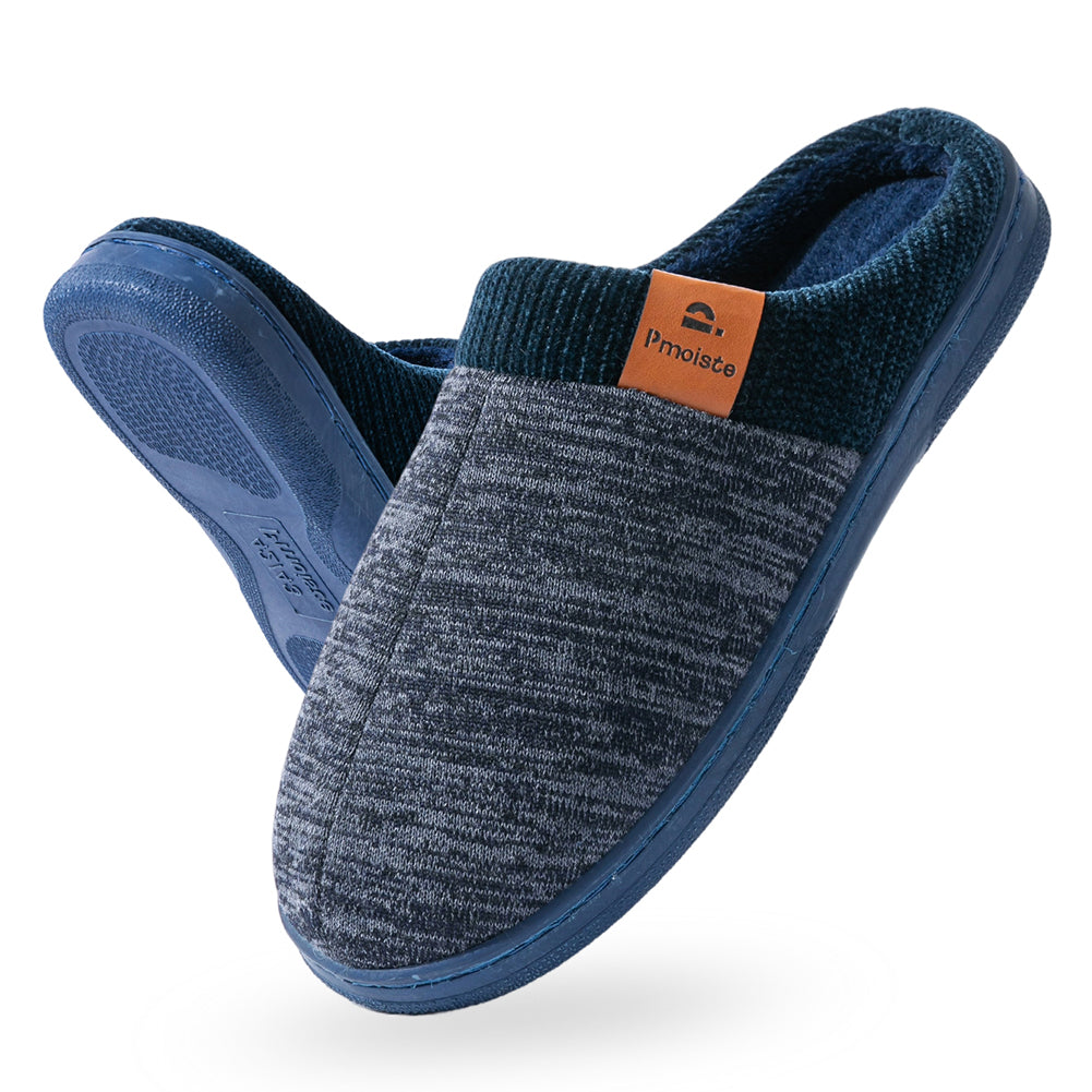 House Slippers For Men  Knitted Splicing Design Winter Home Shoes Indoor