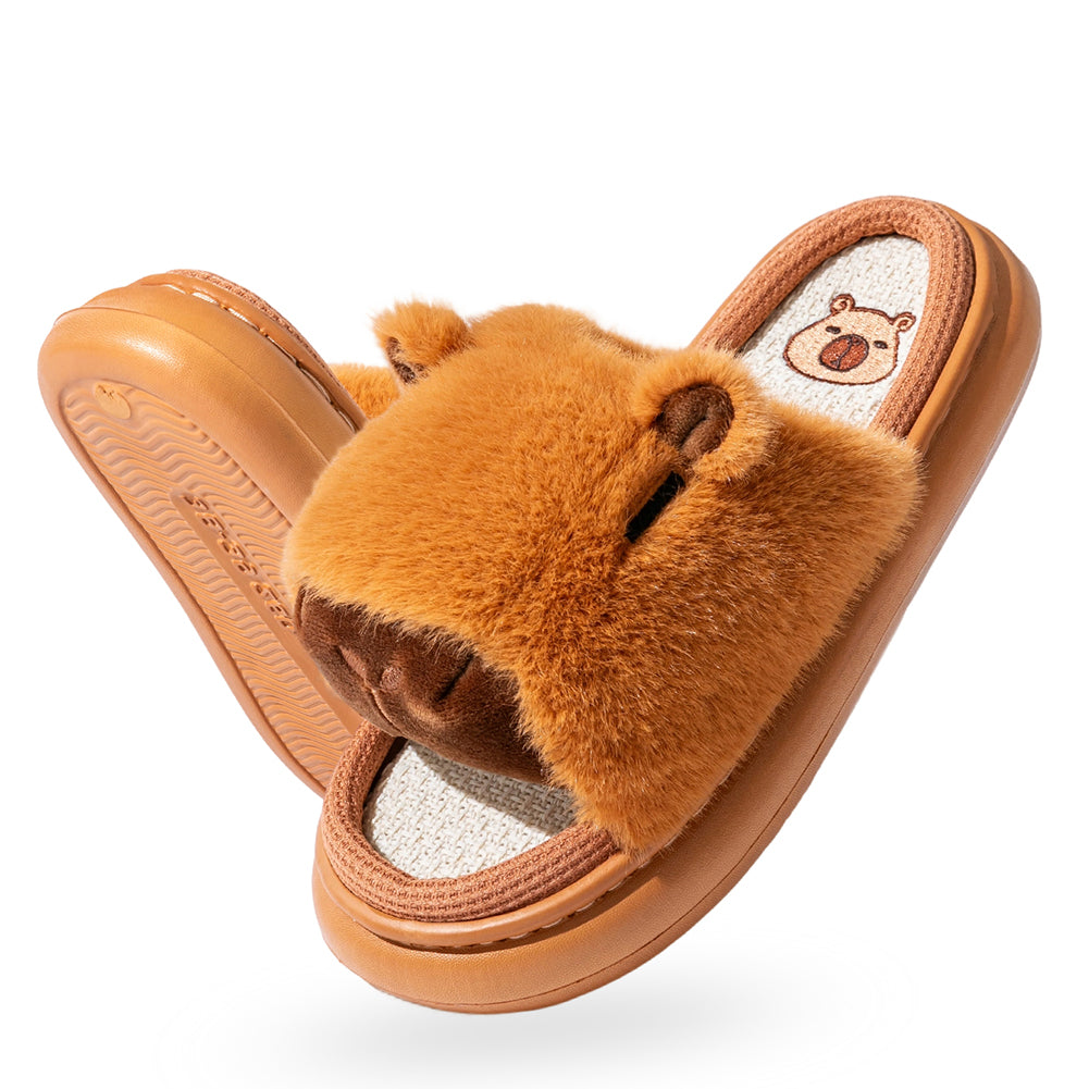 House Slides For Women Animal Capybara House Slippers For Women Furry Platform EVA Home Shoes