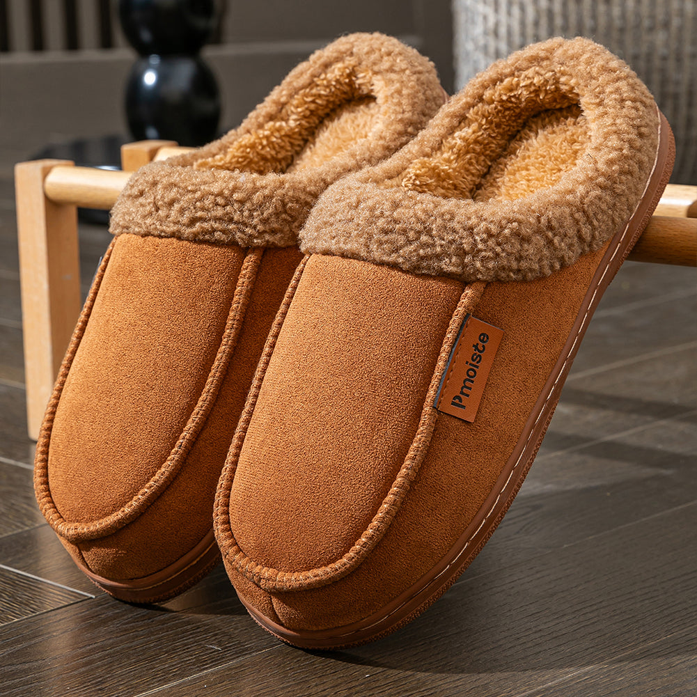 House Slippers For Men Suede Fuzzy Winter Home Shoes indoor outdoor
