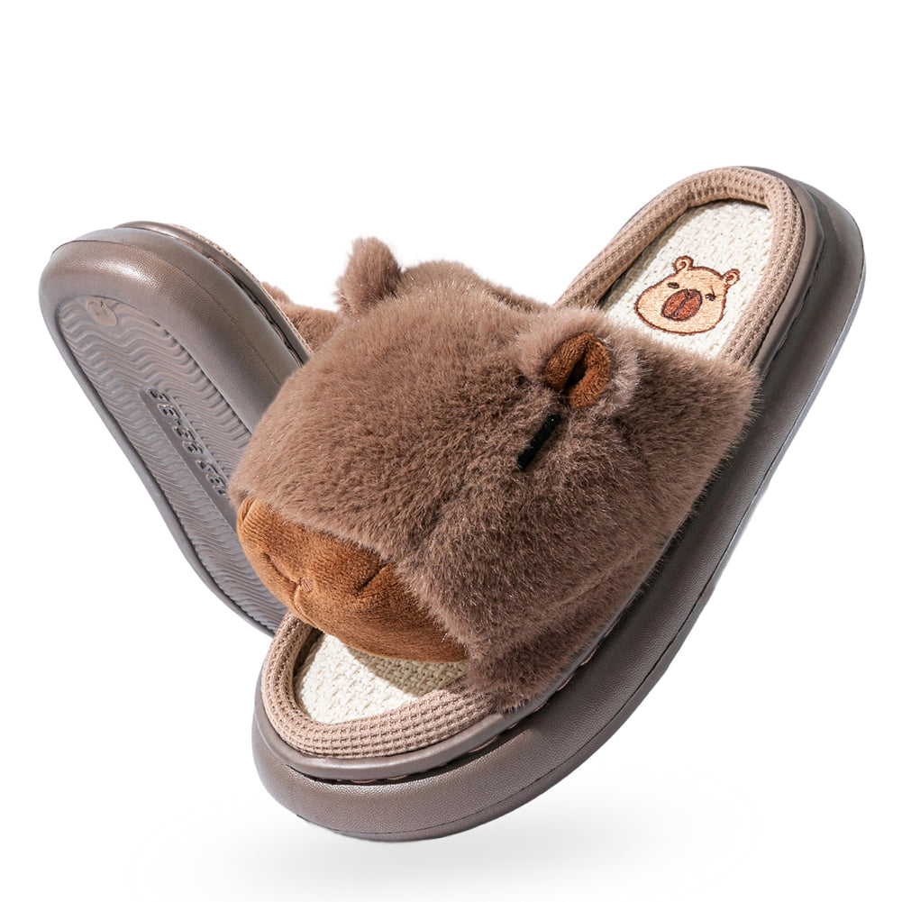House Slides For Women Animal Capybara House Slippers For Women Furry Platform EVA Home Shoes