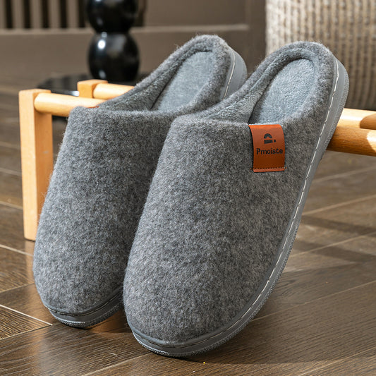 House Slippers For Men Women Felt Fuzzy Winter House Shoes Indoor Outdoor