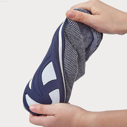 TPR Lightweight Slippers C | Slippers Fuzzy with Cotton Twill Stripes Line