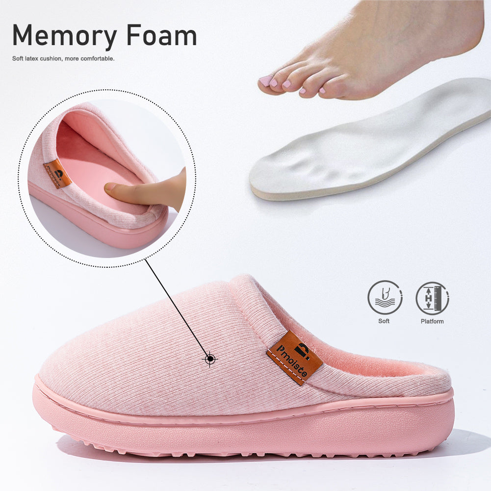 House Slippers For Women Cotton Platform Winter Home Shoes Indoor