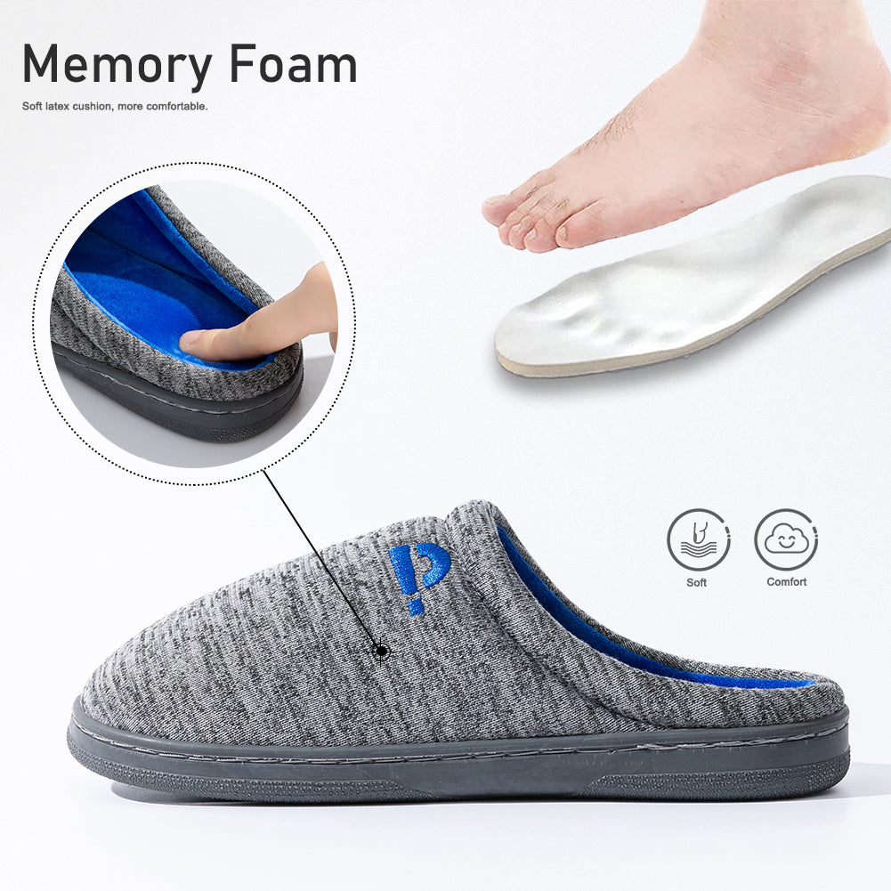 House Slippers For Men  Knitted embroidered Winter Home Shoes Indoor