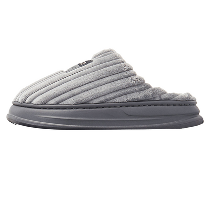 Men Winter Warm Fashion Corduroy Stripes Slippers