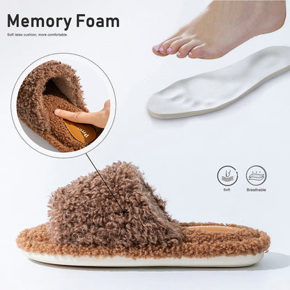 House Slides For Women Fuzzy Non-Slip House Slippers For Women Indoor