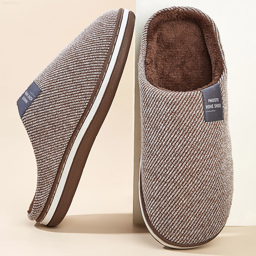 TPR Lightweight Slippers C | Slippers Fuzzy with Cotton Twill Stripes Line