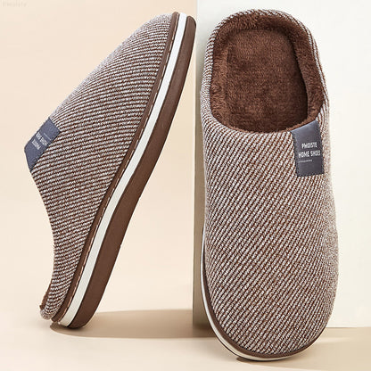 TPR Lightweight Slippers C | Slippers Fuzzy with Cotton Twill Stripes Line