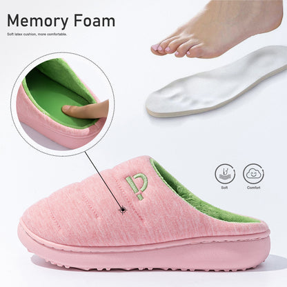House Slippers For Women  Cotton Platform Winter Home Shoes  Garden
