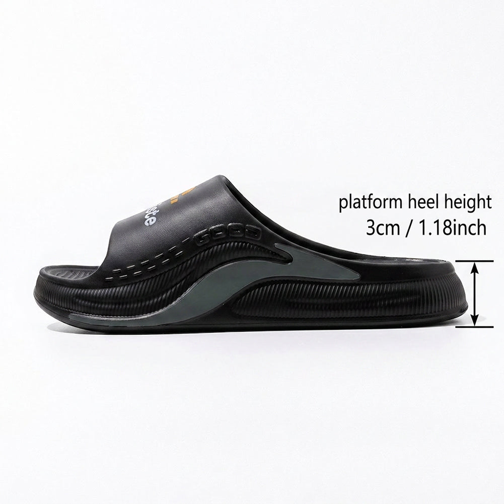 Slides For Men Arch Support Slippers Geometric Soft Non Slip Summer Shoes EVA Platform Sandals