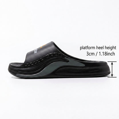 Slides For Men Arch Support Slippers Geometric Soft Non Slip Summer Shoes EVA Platform Sandals