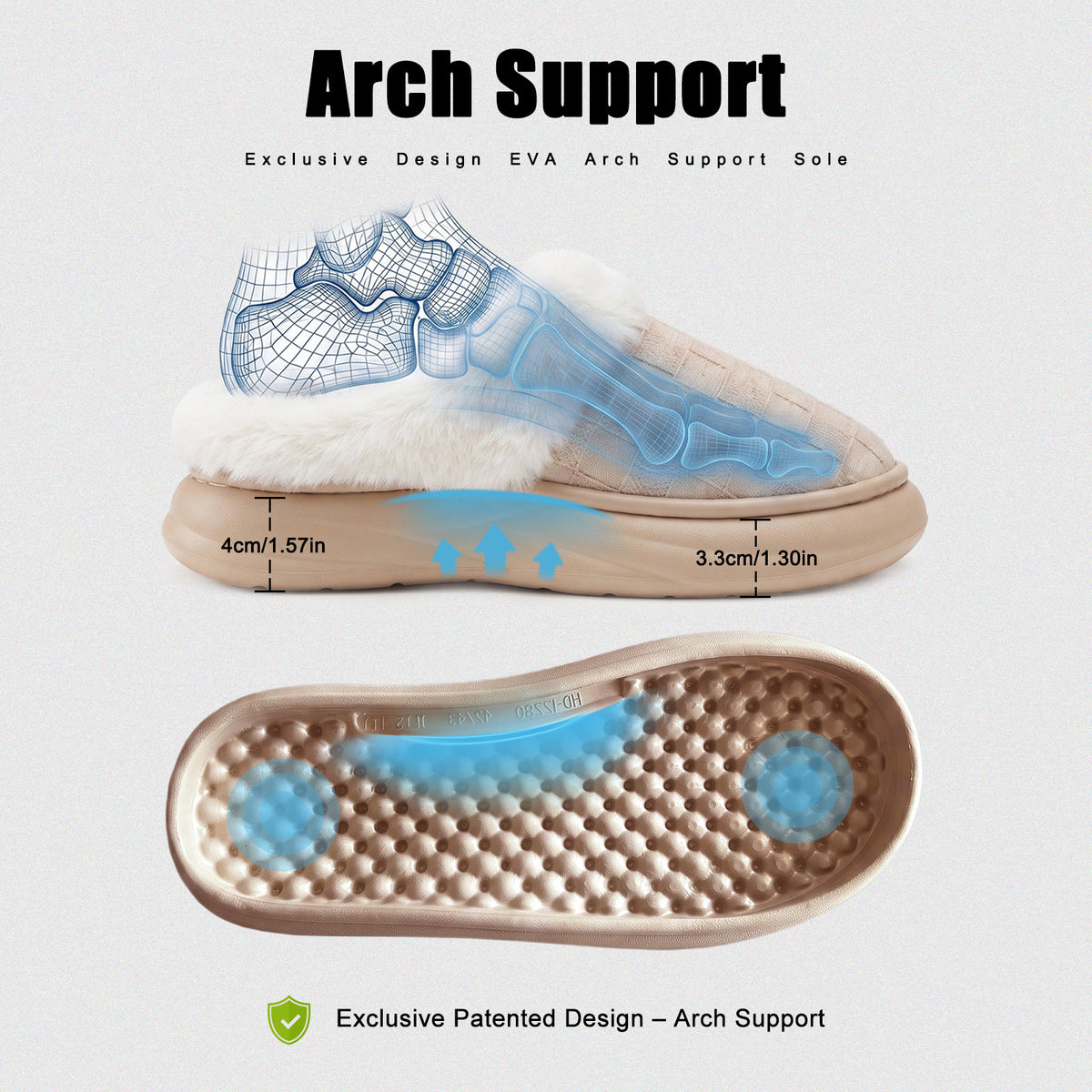 Unisex House Slippers Platform EVA Arch Support Comfort Memory Foam Furry Family Slippers Big Size