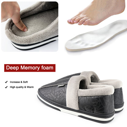TPR Lightweight Slippers B Closed | Winter Slippers with PU Leather