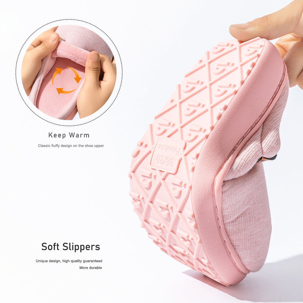 House Slippers For Women Cotton Platform Winter Home Shoes Indoor