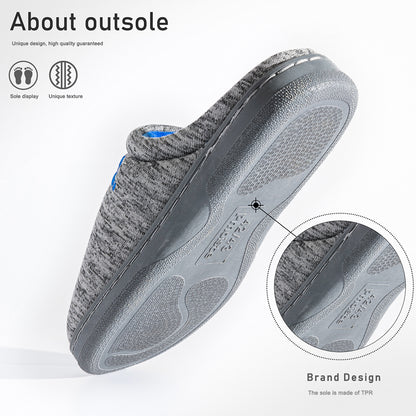 House Slippers For Men  Knitted embroidered Winter Home Shoes Indoor