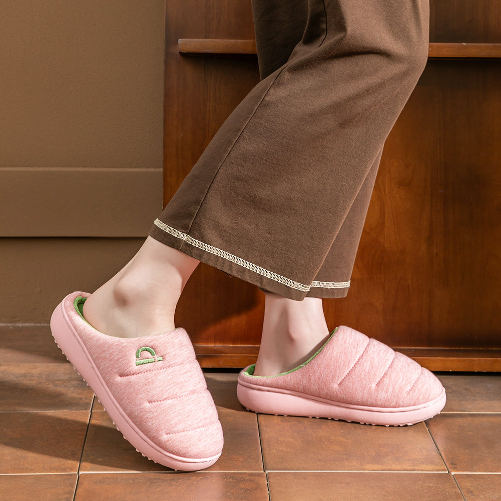 House Slippers For Women  Cotton Platform Winter Home Shoes  Garden
