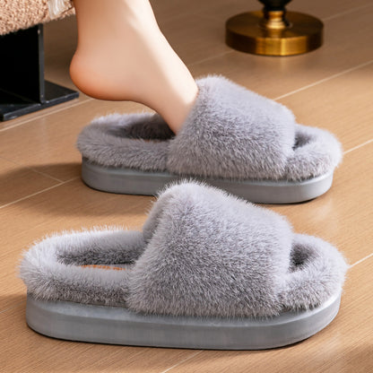 House Slides For Women Furry House Slippers For Women Platform EVA