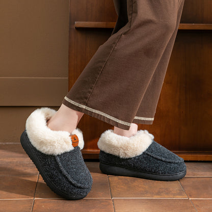 House Boots Slippers For Women Felt Design Winter Home Shoes Warm