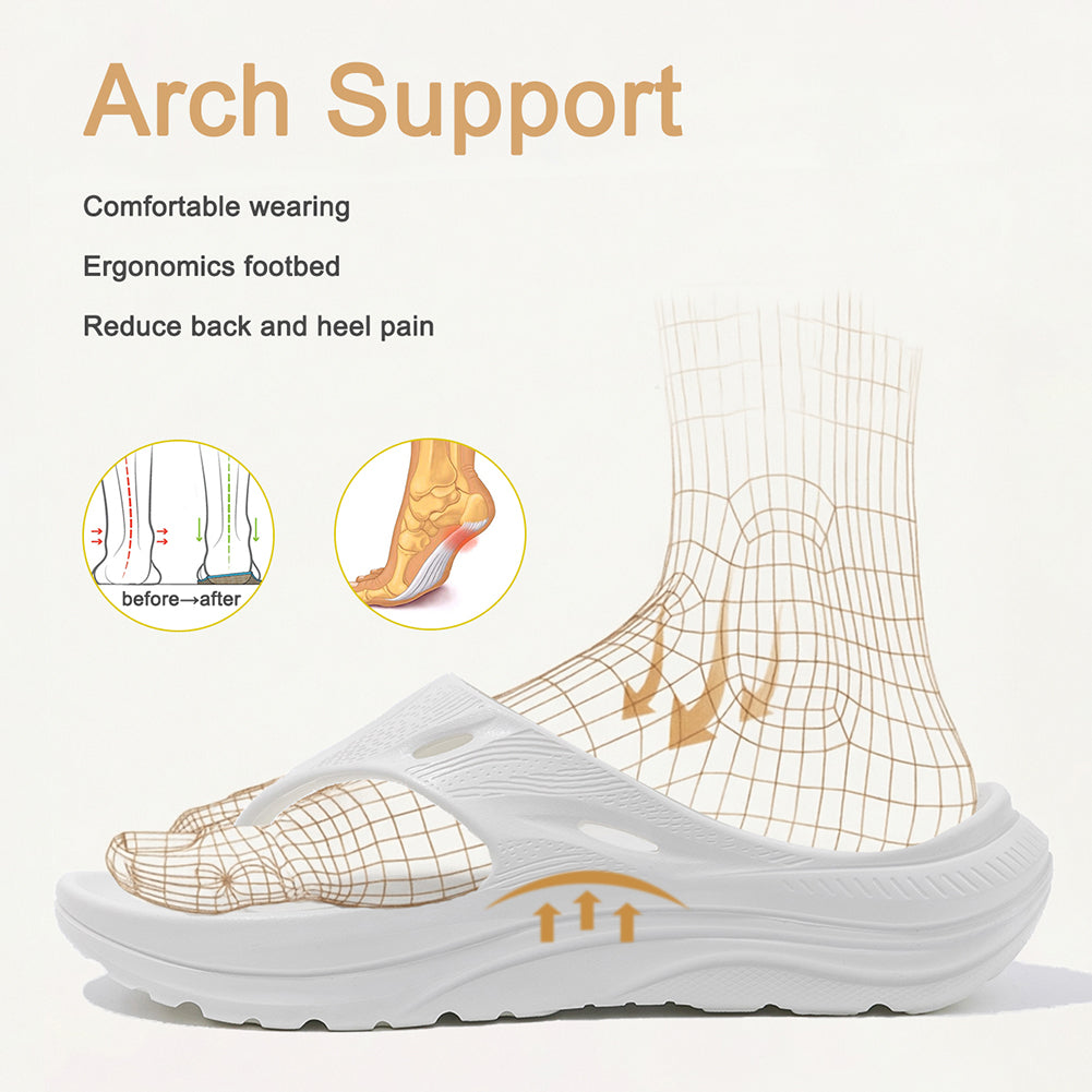 Flip Flops For Men Arch Support Hollow Platform Wedge Sandals Non Slip Beach Summer Shoes
