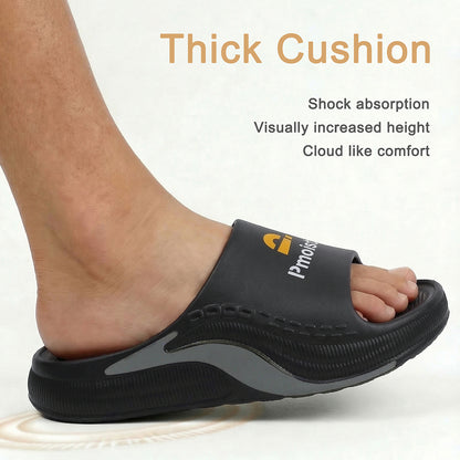 Slides For Men Arch Support Slippers Geometric Soft Non Slip Summer Shoes EVA Platform Sandals